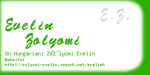 evelin zolyomi business card